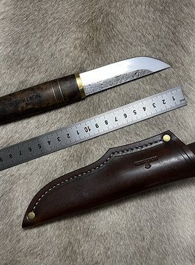 拉脱维亚Northmen高端定制多功能直刀收藏刀bc露营刀Puukko刀