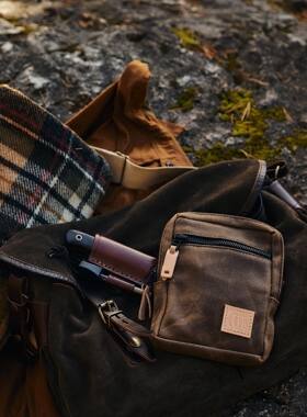 Crud Nika油蜡布腰包收纳包斜挎包胸包