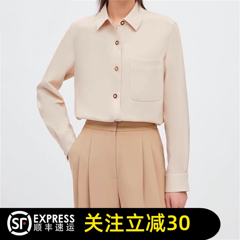 哥弟清仓2025春秋季新款通勤宽松翻领口袋长袖衬衫设计感上衣