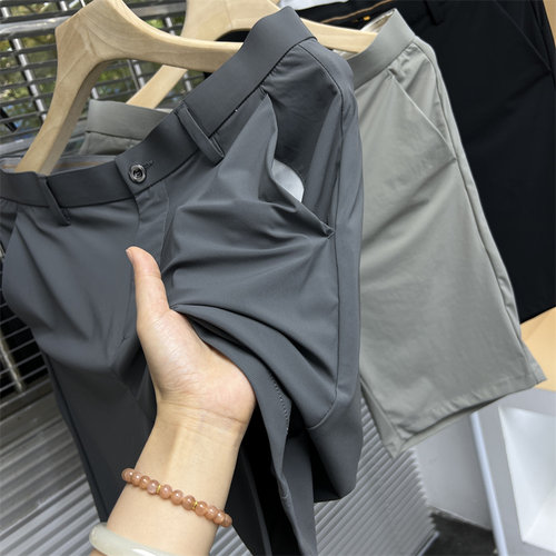 无弹不欢凉感高弹力冰丝五分短裤