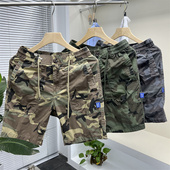 工装 日系复古迷彩工装 男士 阿美咔叽多口袋直筒短裤 短裤 夏季
