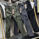 裤 冬季 男士 时尚 长裤 直筒工装 多口袋加绒加厚工装 复古加绒款