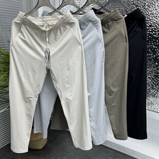 超轻薄~弹力速干！春夏款男士基础纯色四面弹速干运动直筒休闲裤