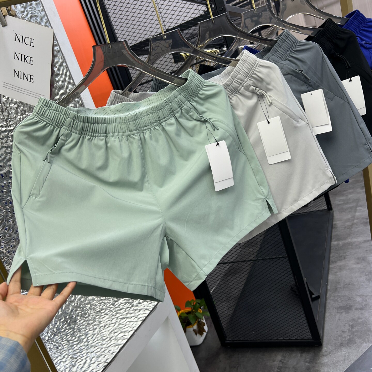 3D立裁超薄速干四分裤！夏季男士松紧腰透气腰包户外休闲跑步短裤