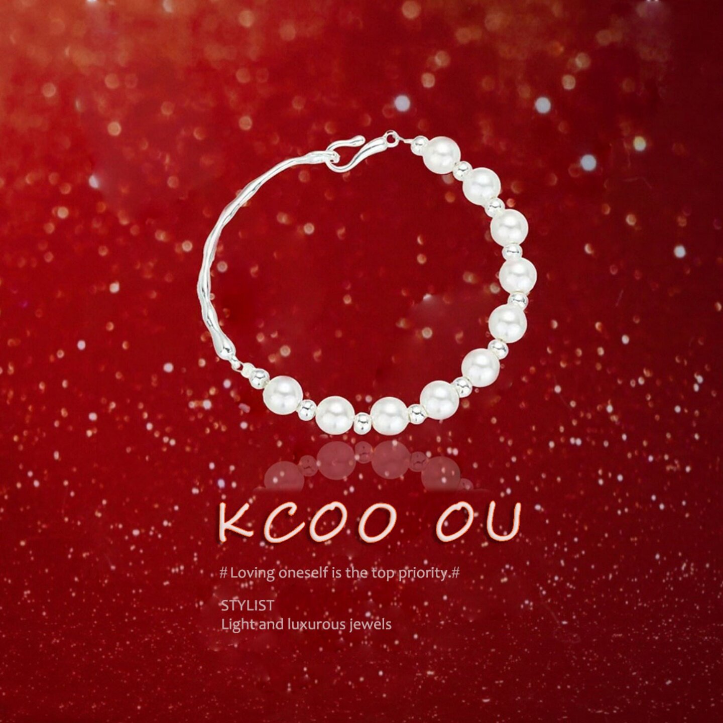 kcooou原创「淡水珍珠」银手链图片