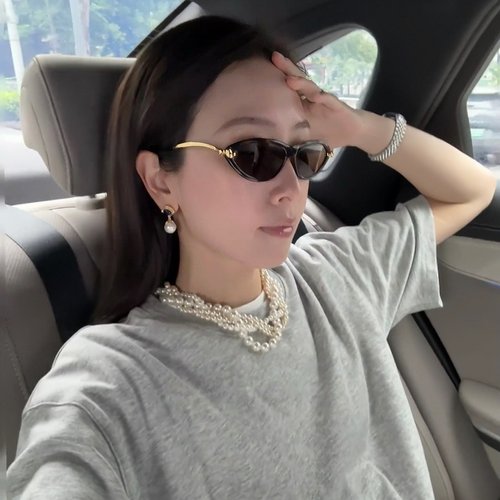 新朱利安陈瑜同款猫眼窄框绳结金属墨镜可配度数镜片防紫外线欧美