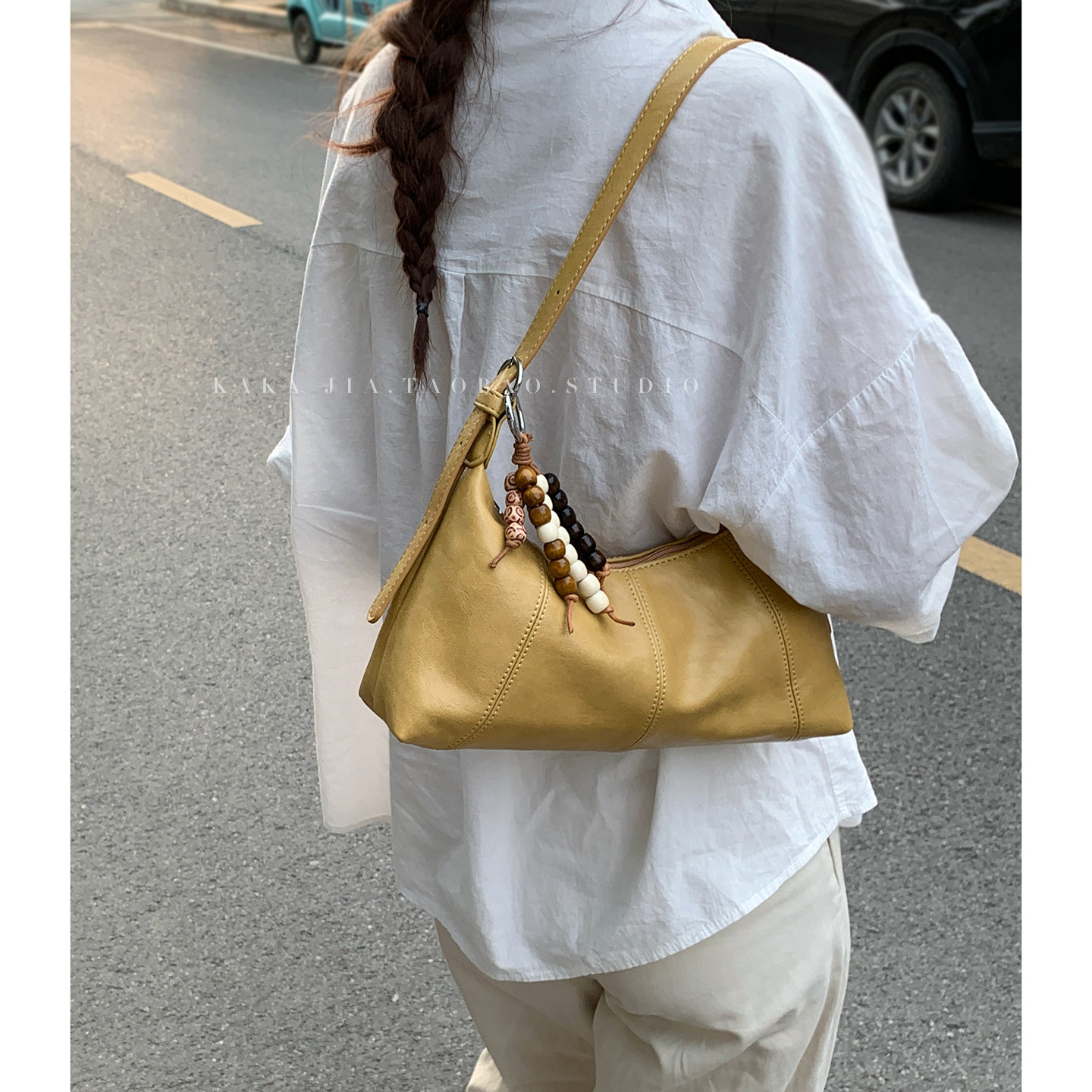 复古小众腋下包包女2026新款潮时尚韩国手提法棍包高级单肩斜挎包