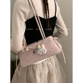 小众甜美碎花法棍包包女2026新款 潮时尚 少女风蝴蝶结腋下包单肩包