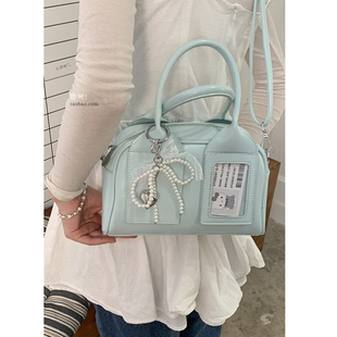 韩国高级感手提保龄球包包女2025新款 枕头包百搭ins斜挎包 潮时尚