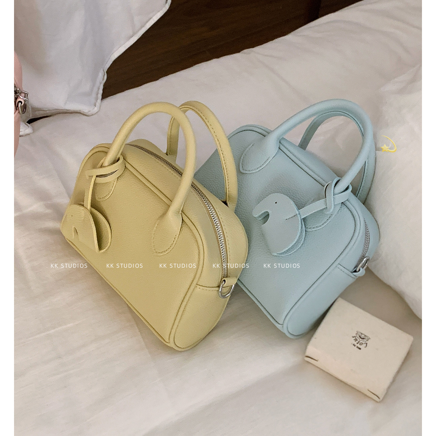 韩国手提保龄球包包女春季2026新款潮时尚小方包百搭单肩包斜挎包