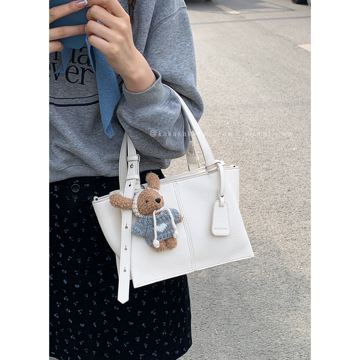 韩国荔枝纹手提菜篮子包包女2026新款时尚托特包高级通勤包斜挎包