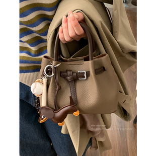复古撞色手提菜篮子包包女2025新款潮时尚高级感小托特包斜挎包