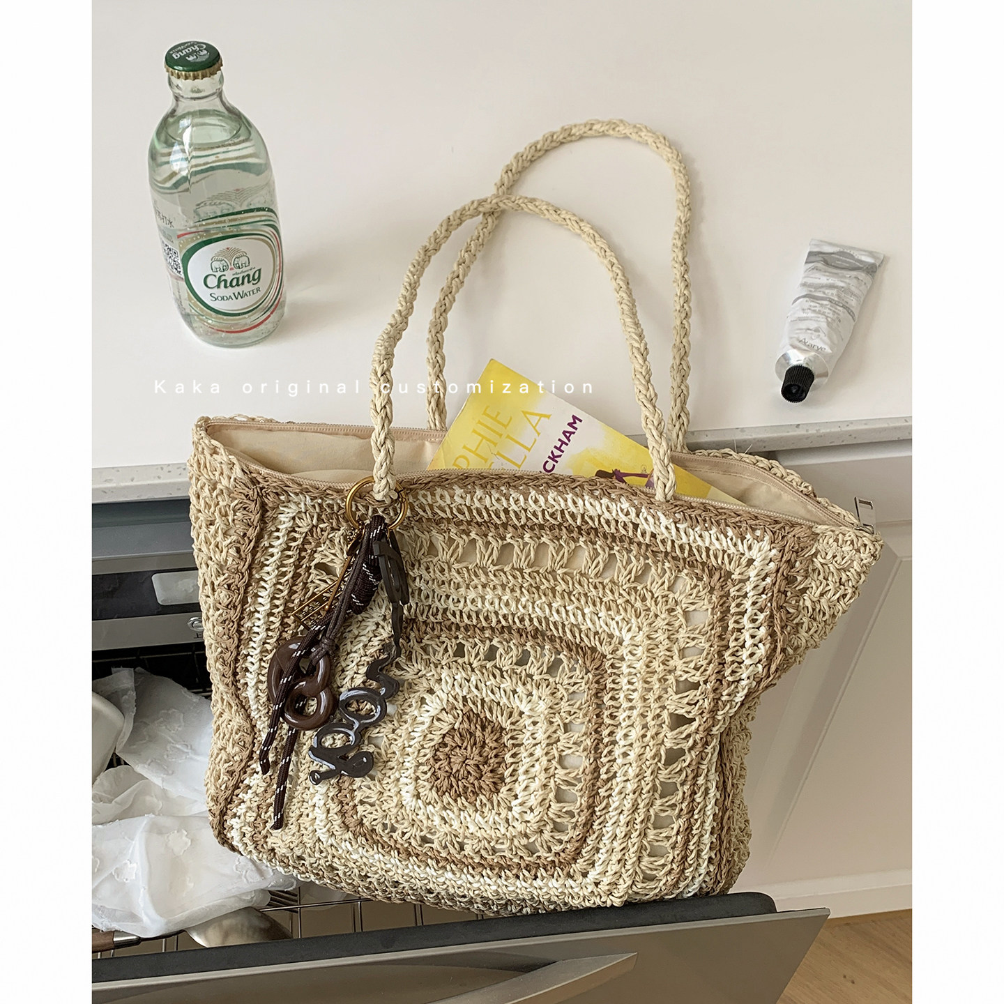 夏季民族风草编包包2026新款潮时尚编织托特包手提大容量包