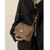 百搭ins斜挎包包女2022新款 潮时尚 菱格链条包高级洋气单肩小方包