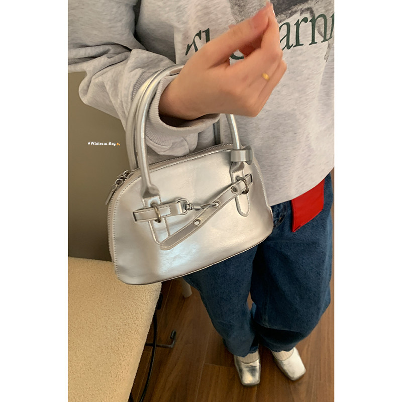 韩国手提保龄球包包女2025新款潮时尚贝壳包百搭简约单肩斜挎包,箱包皮具/热销女包/男包,通用款女包,淘宝优惠券,粉丝福利购,淘宝优惠卷