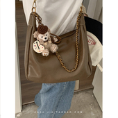 韩国腋下包包女式 2024新款 潮复古托特包休闲百搭链条斜挎包单肩包