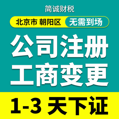 北京市本地/朝阳区公司注册申请/营业执照代办理个体户/变更/注销