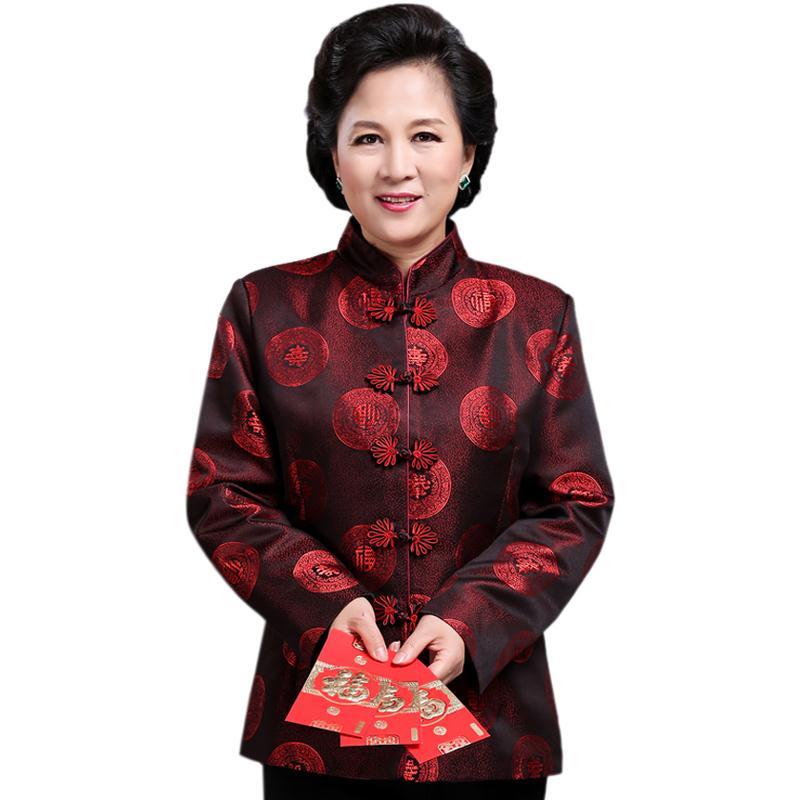 女士生日外套刺绣绸缎棉袄唐装