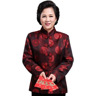 女士生日外套刺绣绸缎棉袄唐装