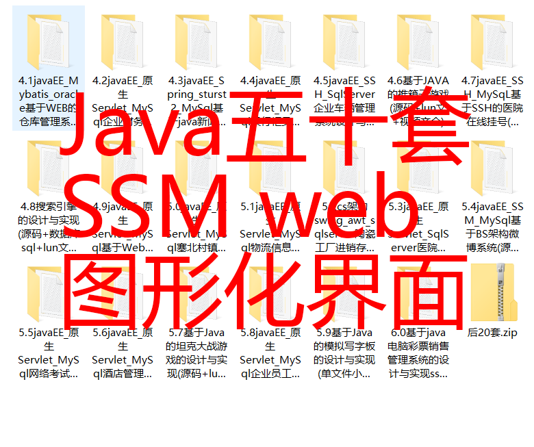 Java管理系统50套源码·SSM&JavaWeb·文档PPT部署教程·定制代码