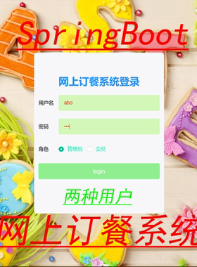 Java网上订餐系统+项目文档PPT SSM管理系统·代码定制