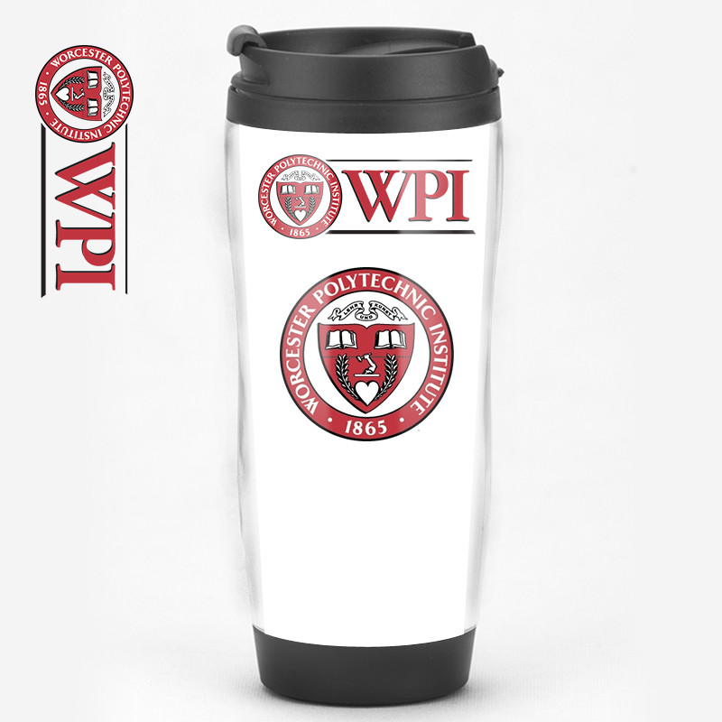 유명 학교 맞춤형 미국 WPI WORCESTER POLYTECHNIC INSTITUTE 물컵 졸업 유학생을위한 기념품 학사 컵