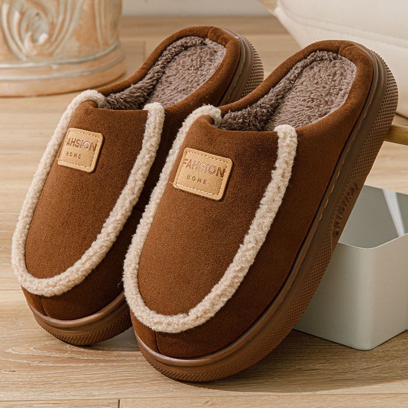 新款男女棉拖鞋加大码居家用加绒加厚拖鞋冬天保暖冬季棉拖可外穿