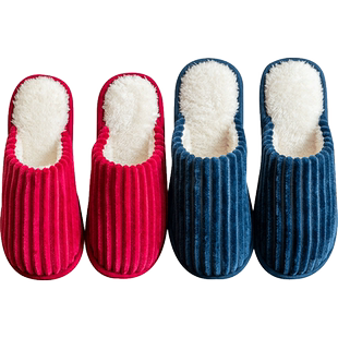 10双棉拖鞋秋冬季家居家待客人用毛毛绒家用室内厚底保暖男女冬天