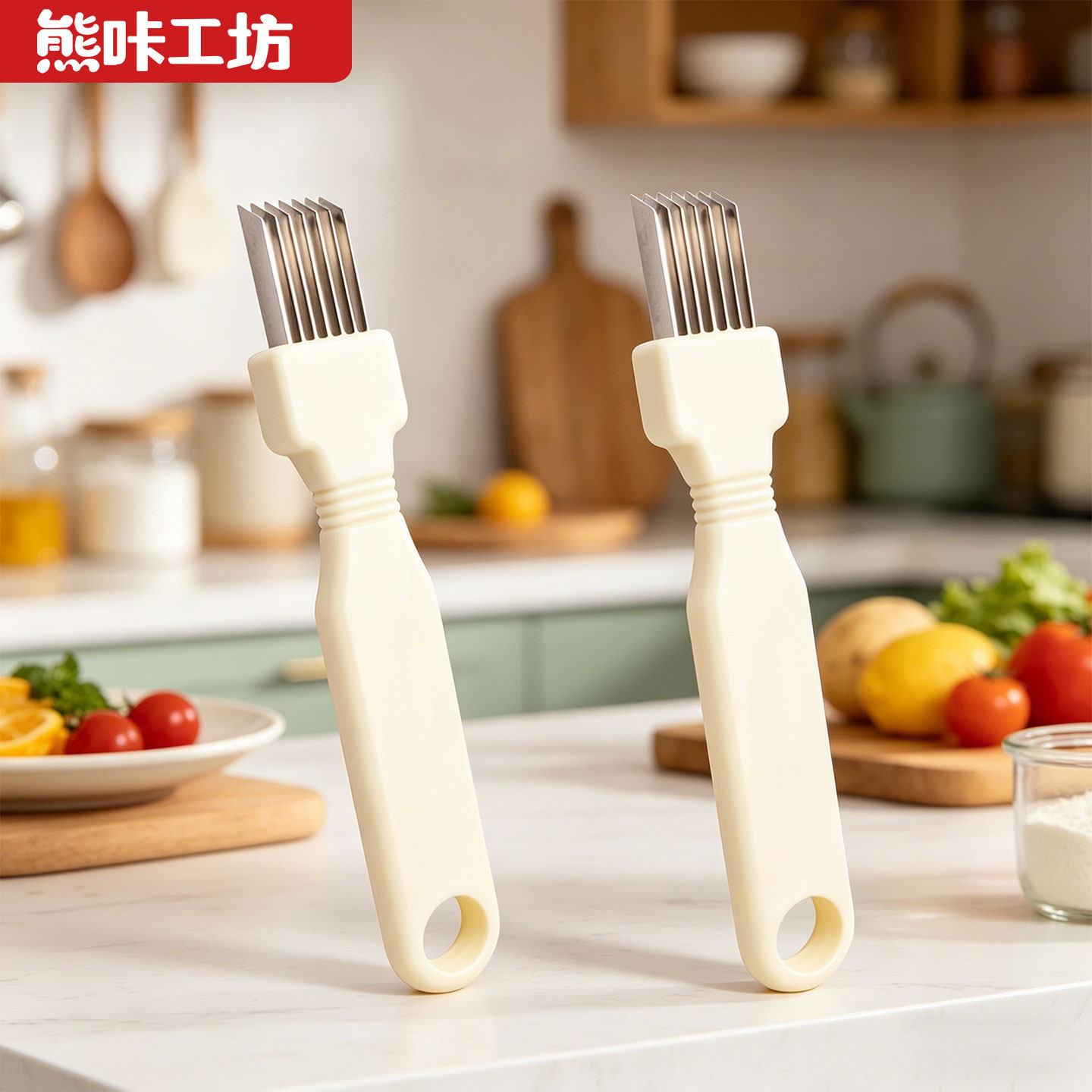 熊咔工坊多功能切菜器不锈钢切葱多功能切菜器