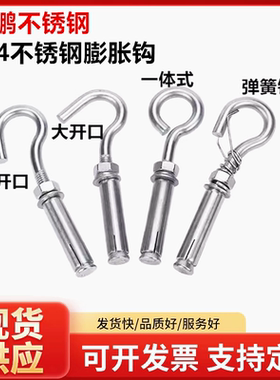 304不锈钢膨胀圈 膨胀挂钩 带环膨胀钩 房顶挂钩 吊环带钩膨胀钩