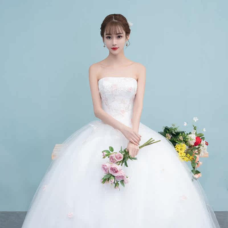 婚纱齐地公主梦幻简约新娘抹胸款显瘦大码彩色轻婚纱2018新款在类目 女装/女士精品, 婚纱/旗袍/礼服, 婚纱中 - 来自Buy2taobao.com提供专业的淘宝代购服务