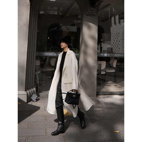 TOFOD 大马战袍 小山羊绒羊毛大衣高级感大衣双面呢外套