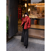 TOFOD 外套 双宫真丝鹅绒羽绒服复古红色新中式 流动盛宴 新年华服