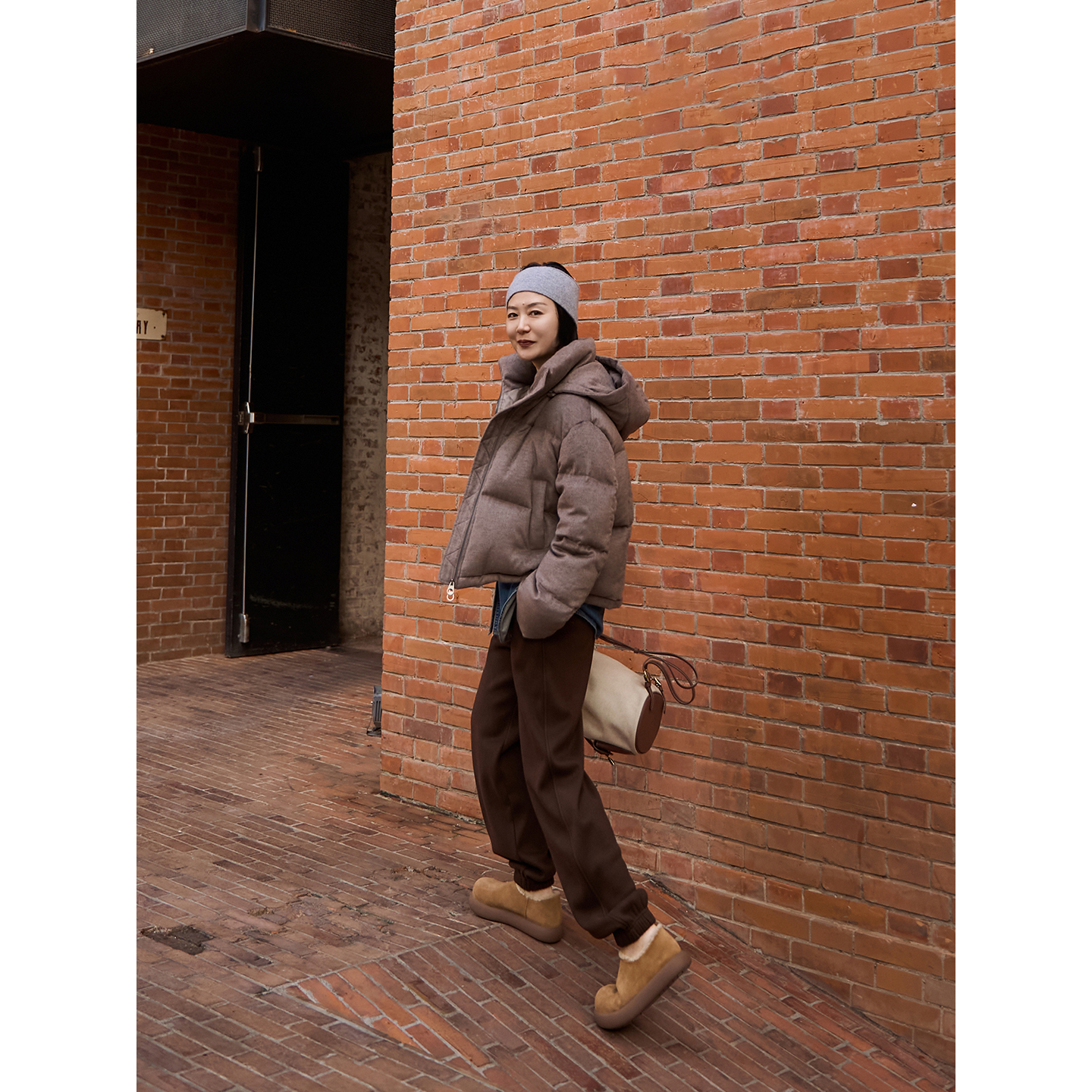 TOFOD 焦糖饼干 一条过冬 进口德绒加厚卫裤休闲裤运动卫裤奶奶裤