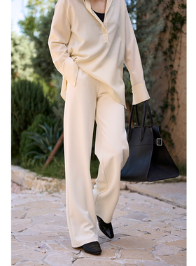 TOFOD 奢线同源面料西裤 抗皱宽松垂感休闲长裤阔腿裤