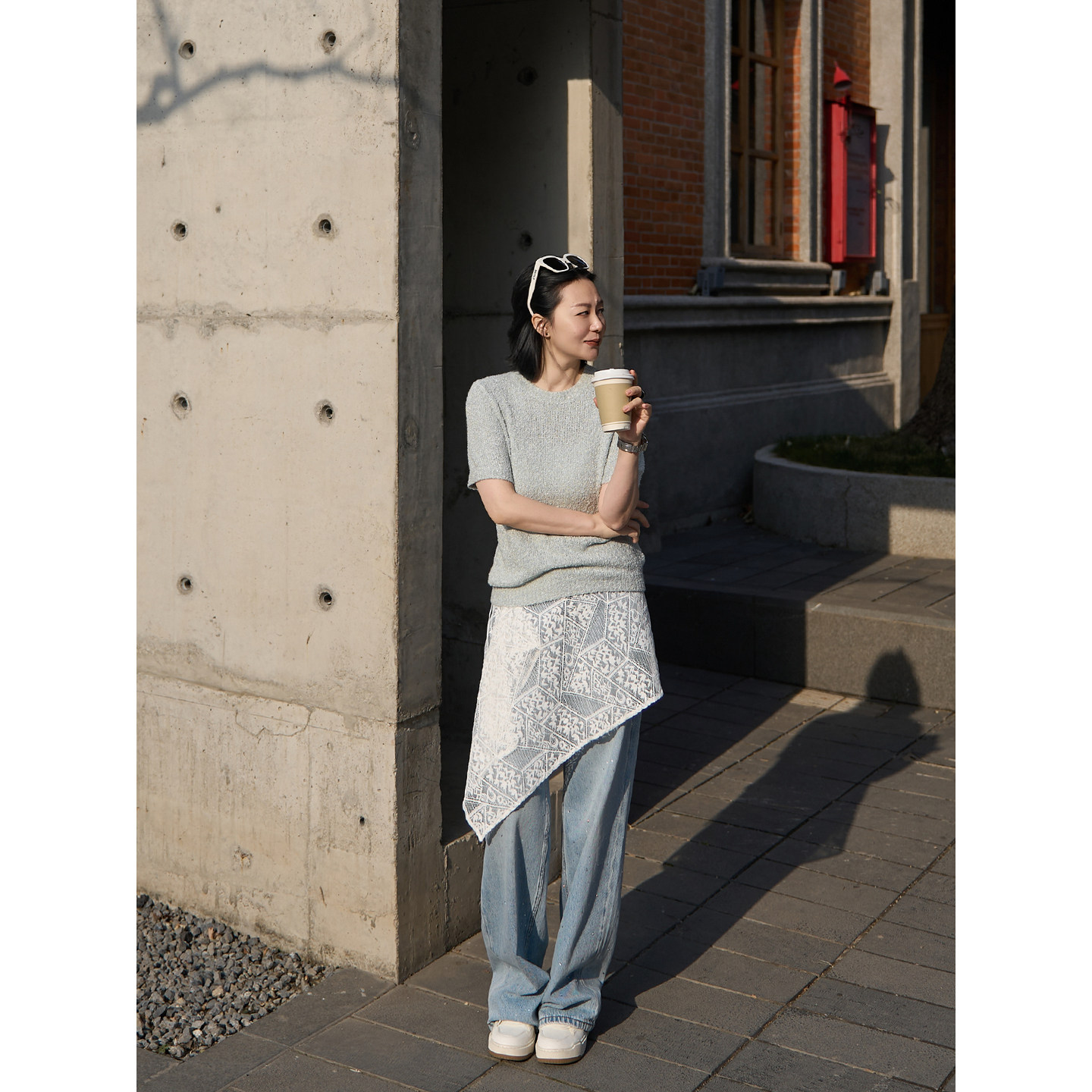 TOFOD 棉花糖 康宝莱真丝针织 柔软Q弹 短袖圆领上衣桑蚕丝T恤