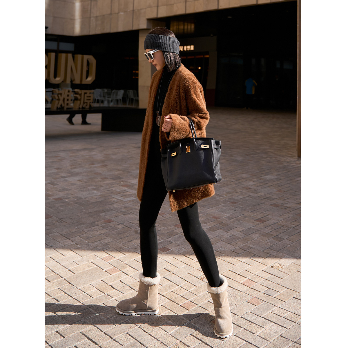 TOFOD 不掉档 中厚保暖羊绒裤 外穿打底裤加绒瑜伽裤lulu裤