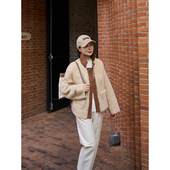 baby直毛LACON小拉贡皮草 TOFOD 玛德琳 外缝皮毛一体外套短大衣