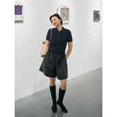 金豆豆 P极简老钱风舒适山羊绒短袖 TOFOD polo领打底针织衫