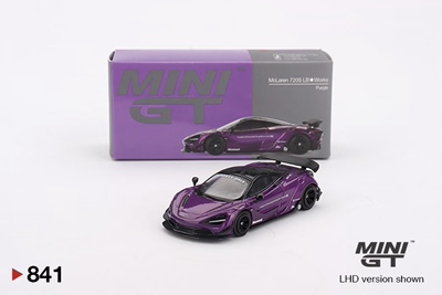 MINI GT 841号 1/64 迈凯伦McLaren 720S LB Works  紫色宽体车模