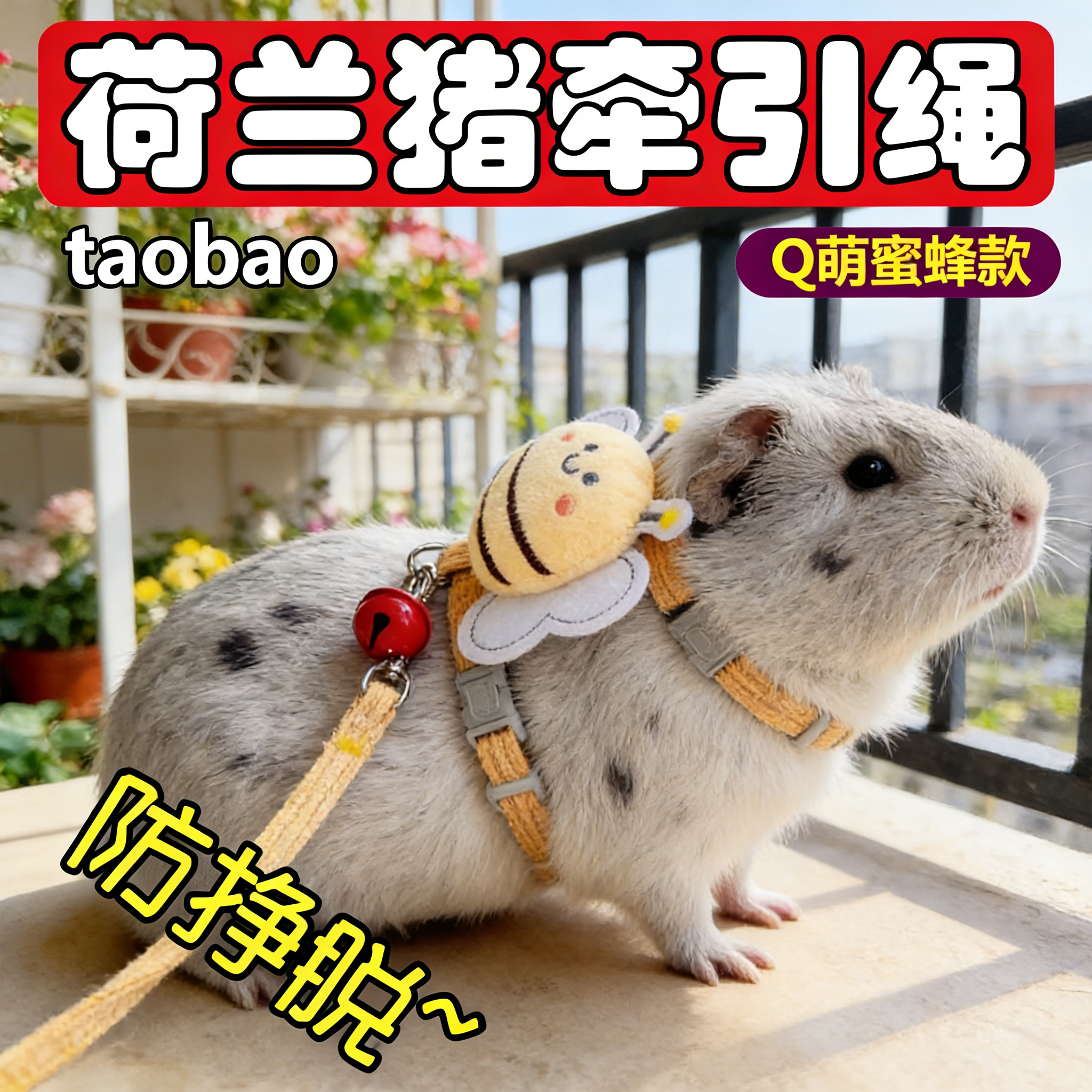 荷兰猪牵引绳豚鼠天竺鼠侏儒兔龙猫外出专用遛绳可调节小宠物通用,宠物/宠物食品及用品,狗牵引绳,淘宝优惠券,粉丝福利购,淘宝优惠卷