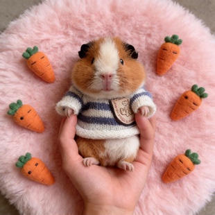 宠物荷兰猪衣服防掉毛秋冬款针织毛衣侏儒兔雪貂龙猫小宠过冬保暖