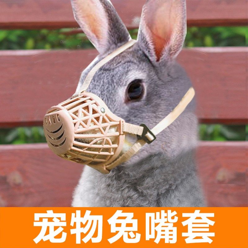 兔子防咬嘴套头套宠物防啃咬神器嘴巴项圈侏儒垂耳兔子防兔子咬线