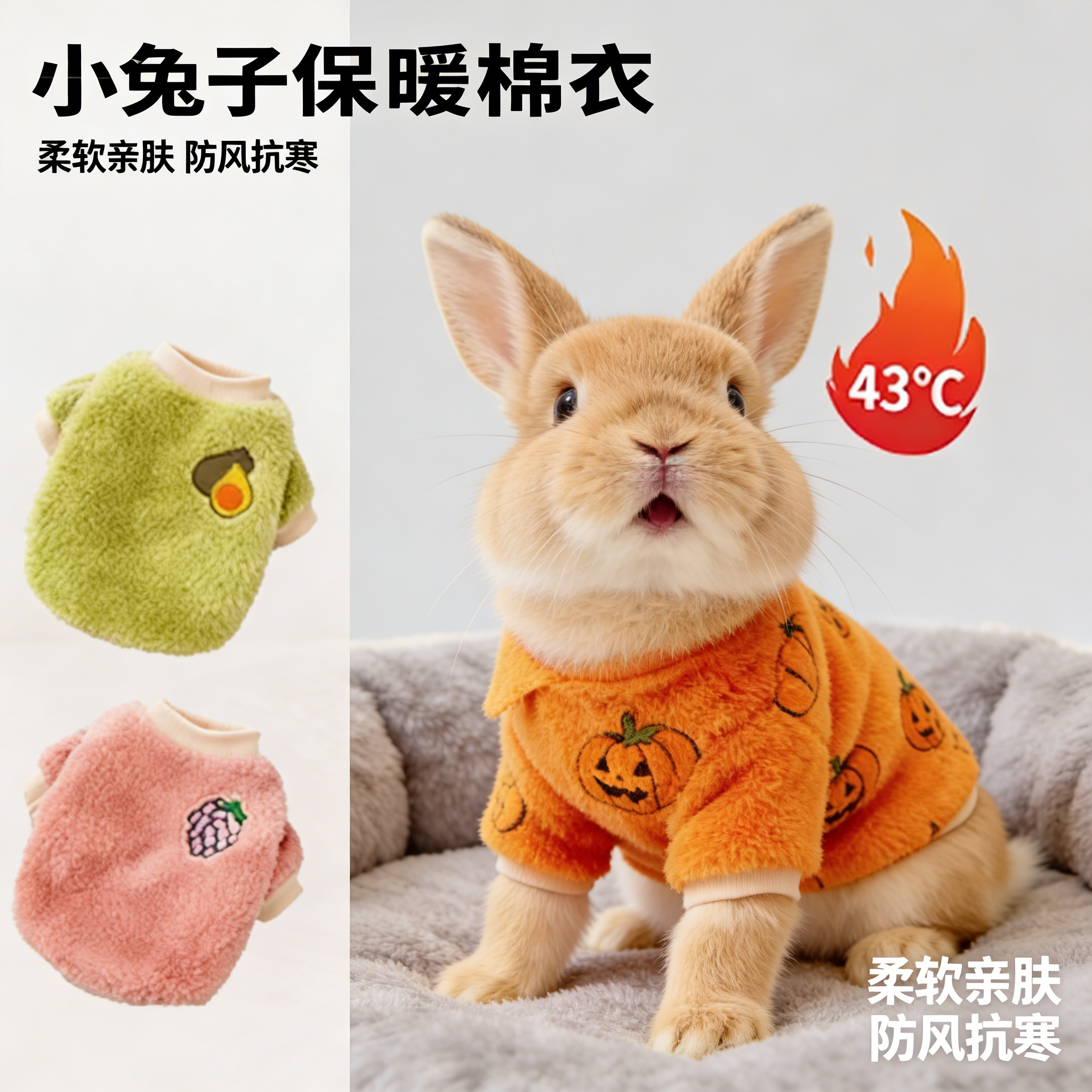宠物兔子保暖小衣服背心加绒防寒冷给侏儒兔垂耳兔兔穿的加棉衣服,宠物/宠物食品及用品,猫宠物服装/雨衣（新）,淘宝优惠券,粉丝福利购,淘宝优惠卷