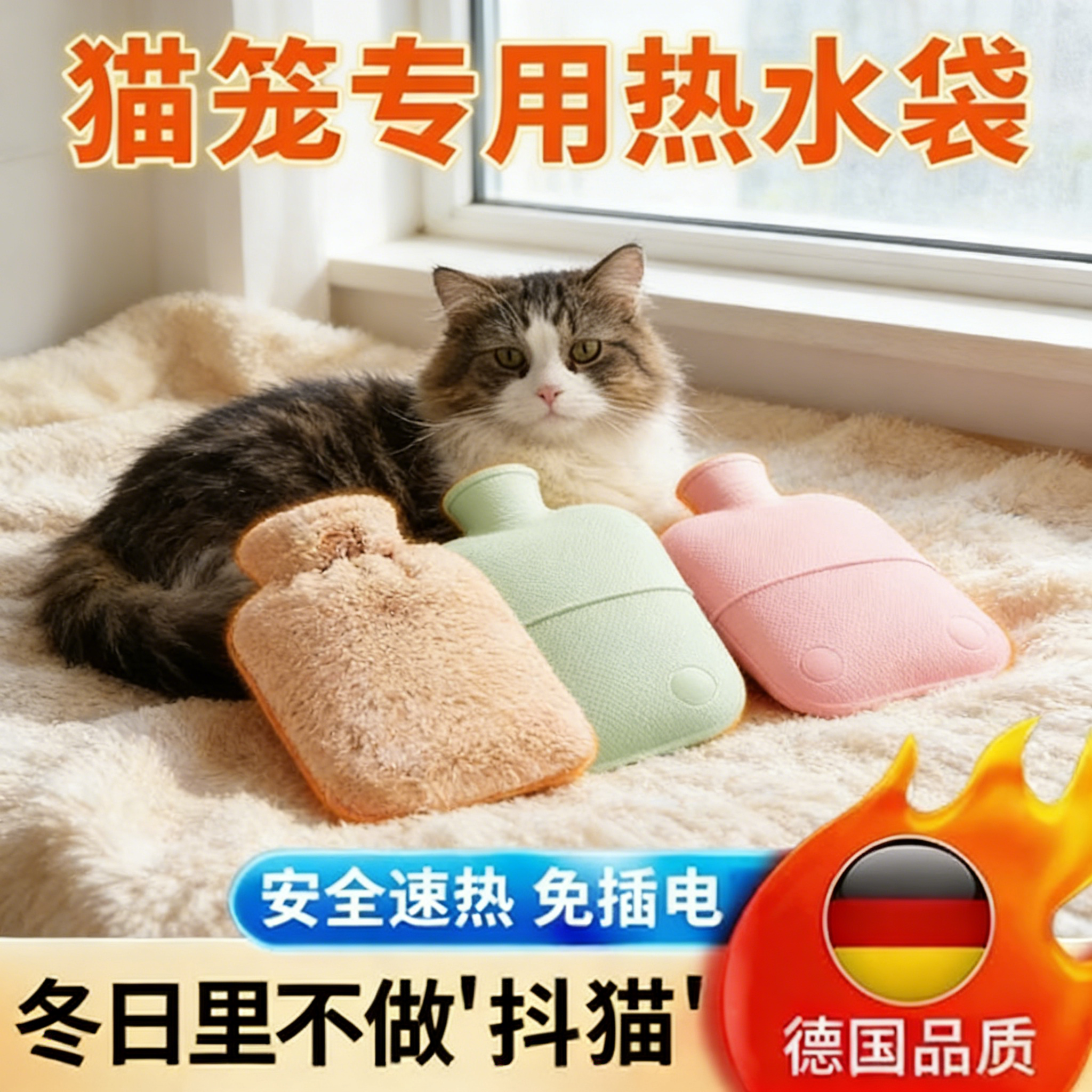 猫咪热水袋笼内宠物注水灌装暖肚子流浪猫狗毛绒保暖保温防烫冬天,宠物/宠物食品及用品,猫窝/屋/帐篷/沙发,淘宝优惠券,粉丝福利购,淘宝优惠卷