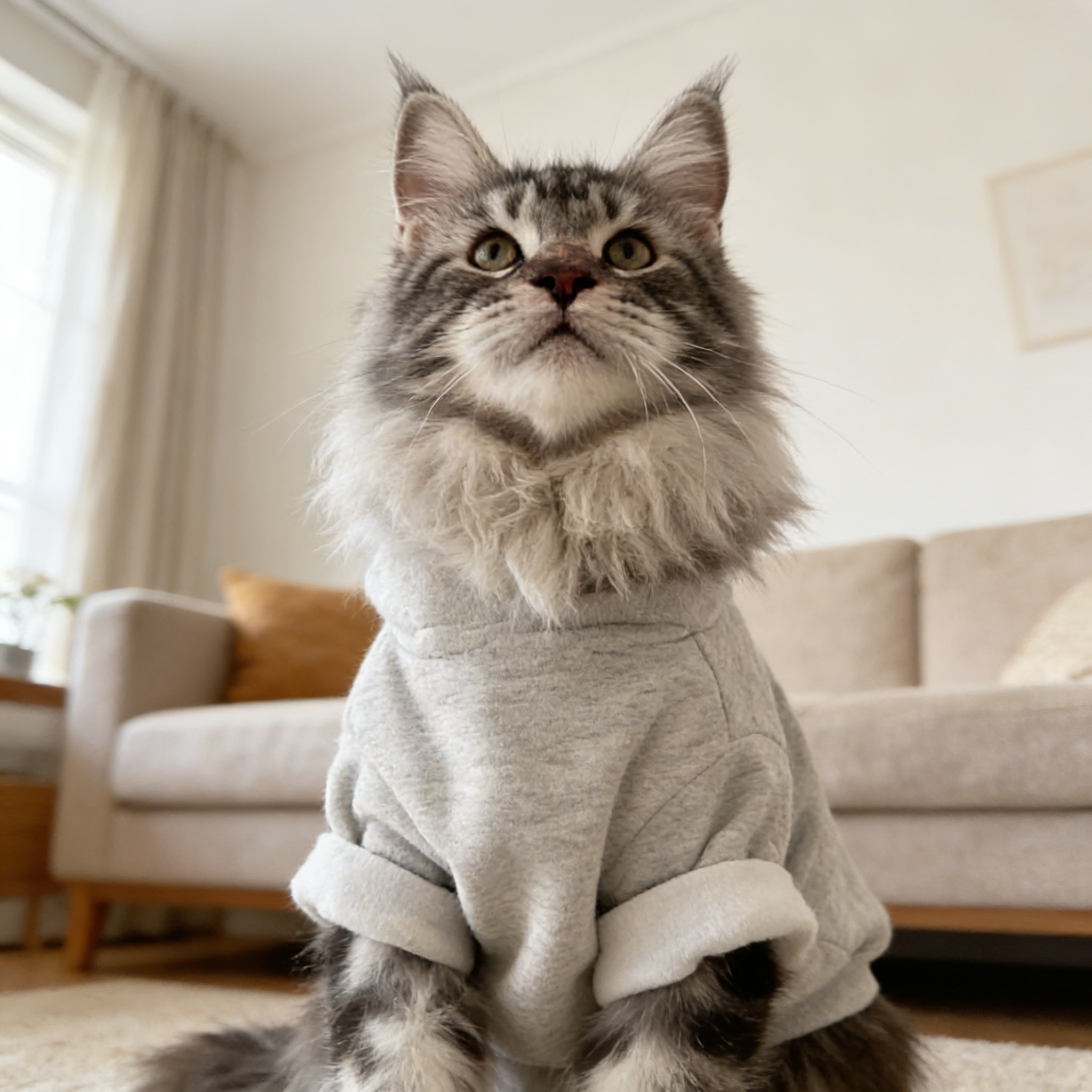 缅因猫衣服冬季保暖宠物潮牌加绒卫衣豹猫布偶猫咪小型犬复古帽衫,宠物/宠物食品及用品,猫宠物服装/雨衣（新）,淘宝优惠券,粉丝福利购,淘宝优惠卷