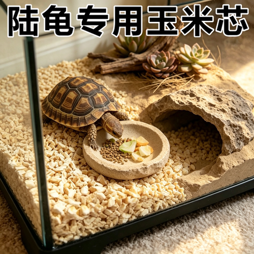 陆龟专用垫料宠物无尘造景吸除臭干燥玉米芯爬宠用品夏天可食用