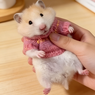 金丝熊冬季保暖小衣服10cm娃娃衣服花枝鼠松鼠缺牙巴掌门衣服