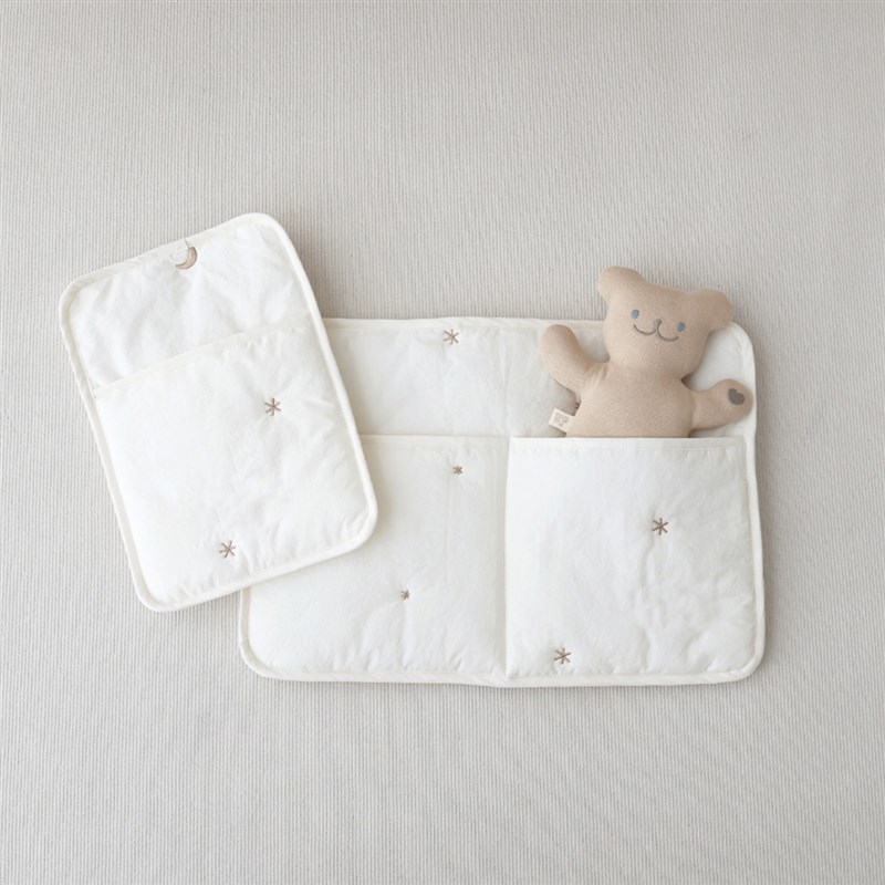 ins风婴儿床星月纯白收纳挂袋推车袋尿布尿片奶瓶宝宝玩具储物袋