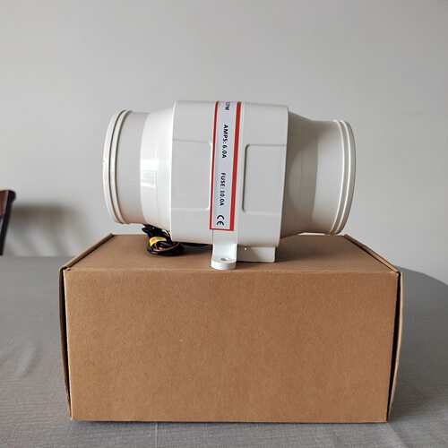 12V/24V直筒大风量低噪音房车游艇船舶风机4寸270CFM静音排风扇